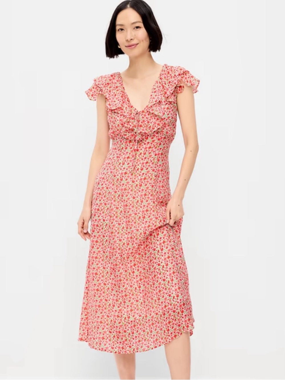 Old Navy Ruffle Floral Midi Dress